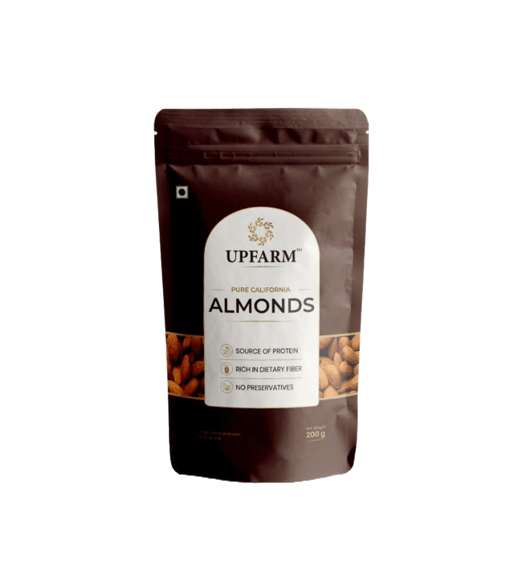 UPFARM Premium Almonds packaging